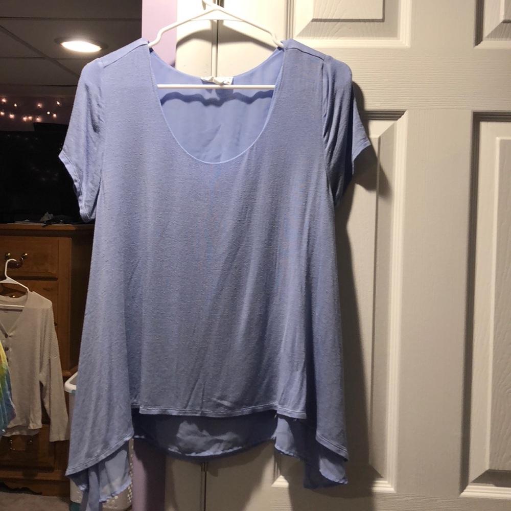 Blue double layer top
